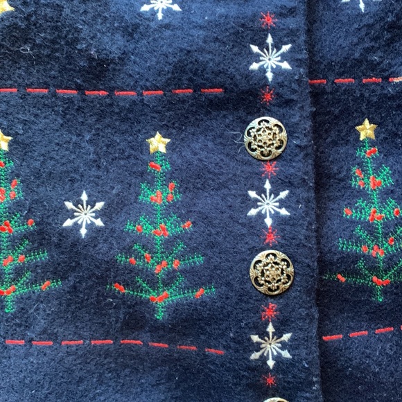 Karen Scott Vintage Christmas Vest size PS - Picture 2 of 8